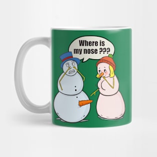 HEY !! Where Is My Nose ??? | Funny Snowman Mug